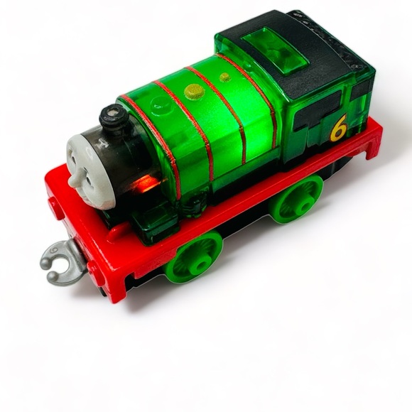 Thomas & Friends Light Up Percy And Thomas W/Bones Push Along Toy Trains. - Picture 5 of 9